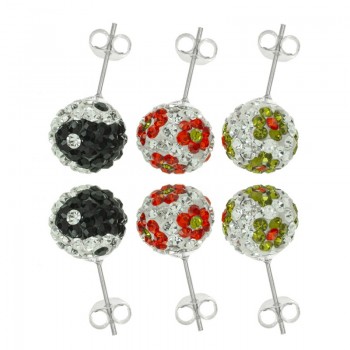 Lote 3 par pendientes brillo Plata de Ley | Outlet joyas 2