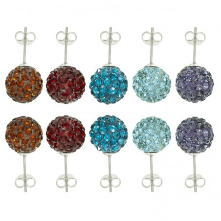 Lote 5 pares pendientes brillo Plata de Ley | Outlet joyas