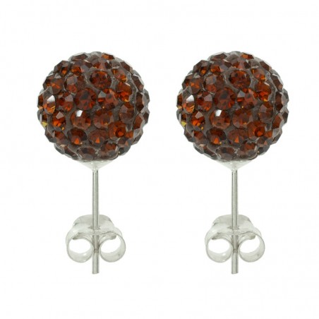 Lote 6 pares pendientes brillo color liso Plata de Ley | Outlet joyas