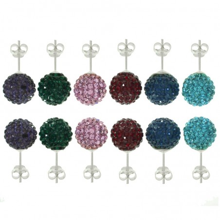 Lote 6 pares pendientes brillo Plata de Ley | Outlet joyas