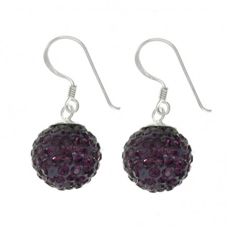 Lote 2 pares de pendientes brillo con gancho Plata de Ley | Outlet joyas