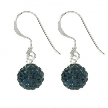 Colgante doble bola circonita Plata de Ley