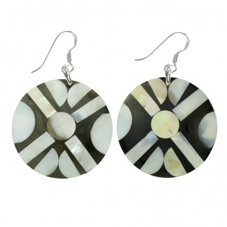 Pendientes nácar Plata de Ley