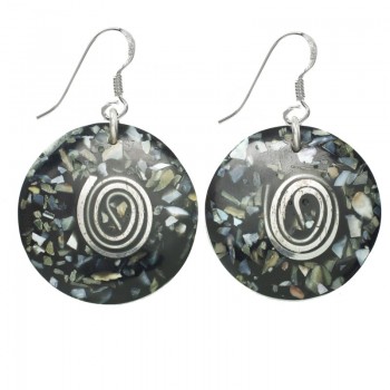 Pendientes espiral nácar Plata de Ley - Karissma