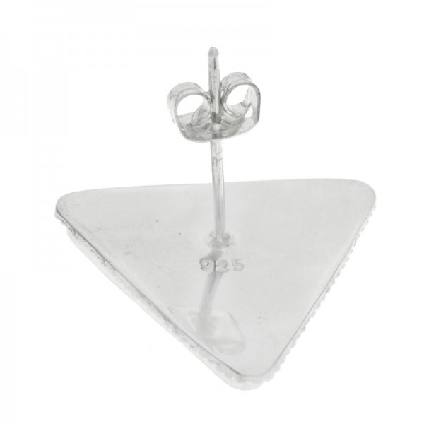 Pendientes triángulo hueso Plata de Ley