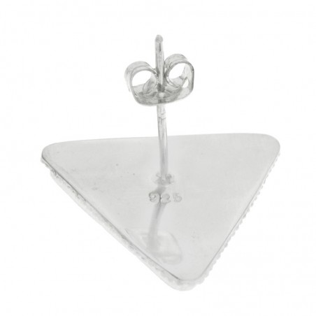 Pendientes triángulo hueso Plata de Ley