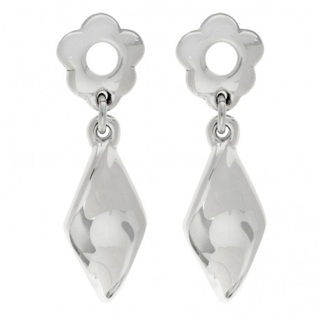 Pendientes flor electroforma Plata de Ley