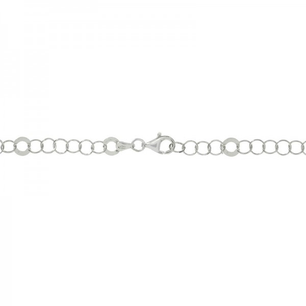 Cadena anillas y aro 7+1 Plata de Ley 925