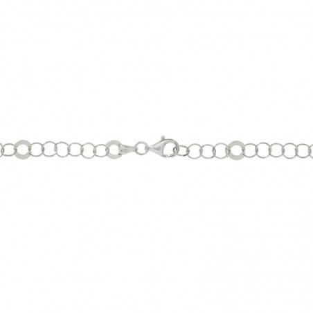 Cadena anillas y aro 7+1 Plata de Ley 925