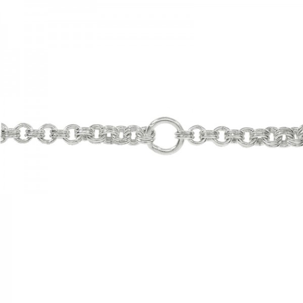 Cadena eslabón doble anilla Plata de Ley 925