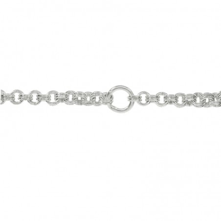 Cadena eslabón doble anilla Plata de Ley 925