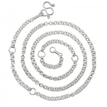 Cadena eslabón doble anilla Plata de Ley 925