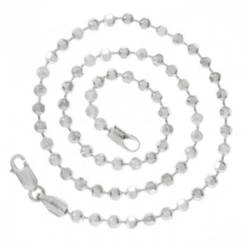 Cadena bola facetada Plata de Ley 925