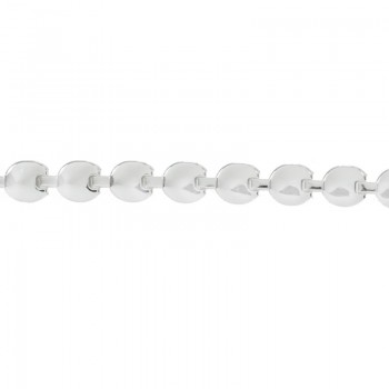 Pulsera eslabón círculo plano Plata de Ley | Karissma 2