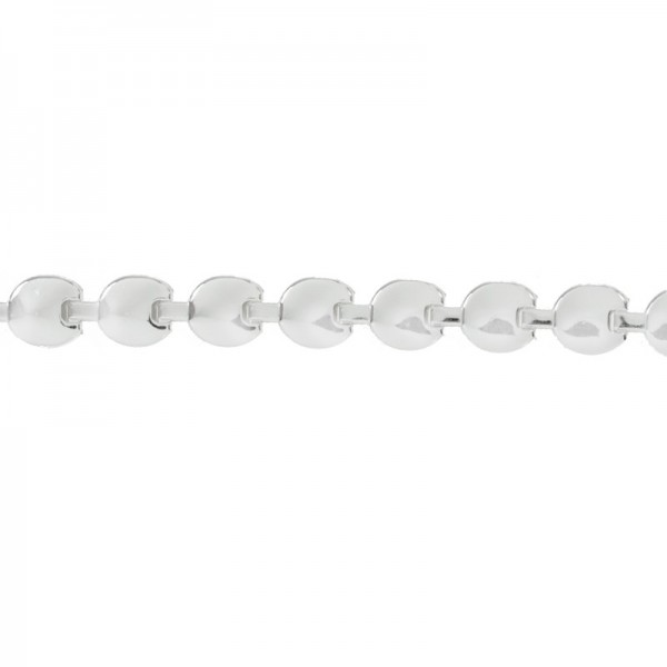 Pulsera eslabón círculo plano Plata de Ley | Karissma