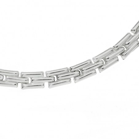 Pulsera eslabón cuadrado Plata de Ley | Karissma