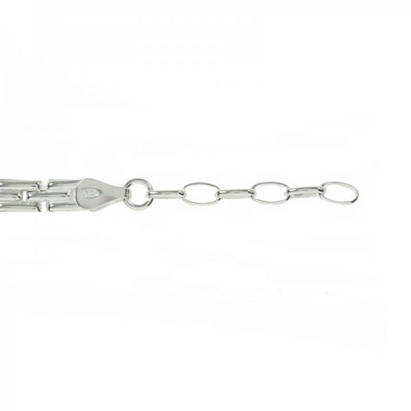 Pulsera eslabón cuadrado Plata de Ley | Karissma