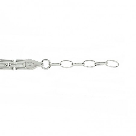 Pulsera eslabón cuadrado Plata de Ley | Karissma