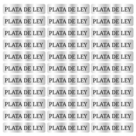 20 pegatinas Plata de Ley