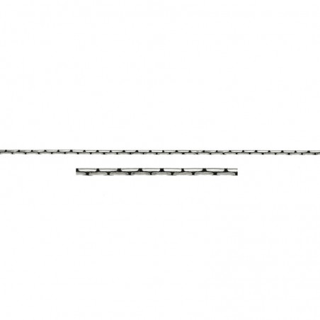 Cadena espiga rodiada Plata de Ley 925