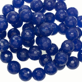 Ágata azul eléctrico facetada tira de 40 cm