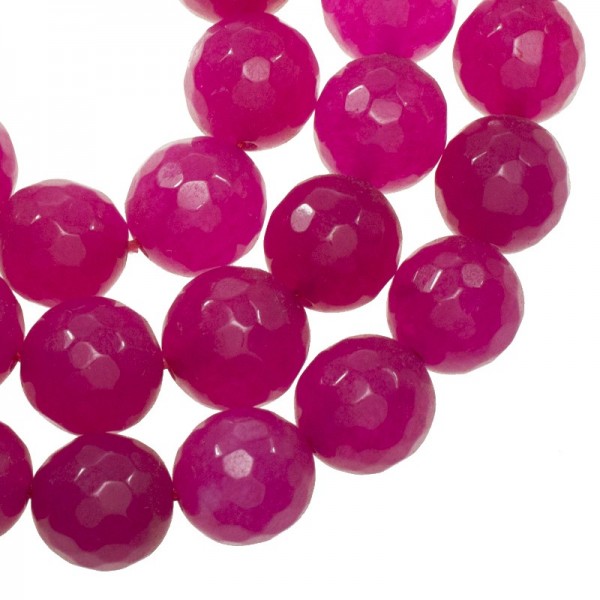 Ágata fucsia facetada nº 32 tira de 40 cm