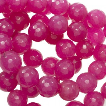 Ágata fucsia facetada nº 32 tira de 40 cm