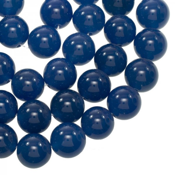 Ágata lisa azul añil oscuro nº 33 tira de 40 cm