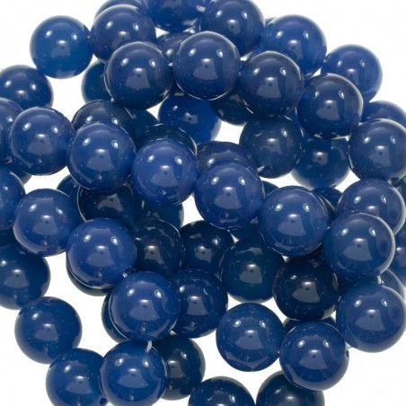 Ágata lisa azul añil oscuro nº 33 tira de 40 cm