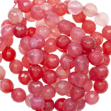 Ágata facetada rosa degradé nº 38 tira de 40 cm