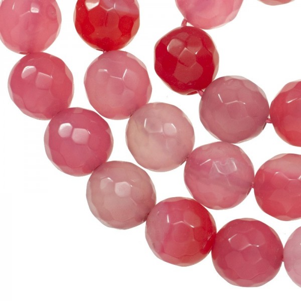 Ágata facetada rosa degradé nº 38 tira de 40 cm
