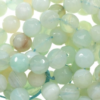 Ágata facetada verde agua veteada nº 41 tira de 40 cm