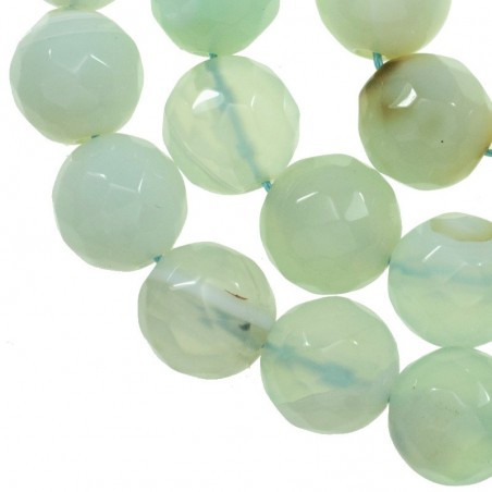 Ágata facetada verde agua veteada nº 41 tira de 40 cm