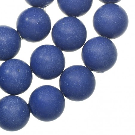 Ágata lisa mate añil nº 42 tira de 40 cm