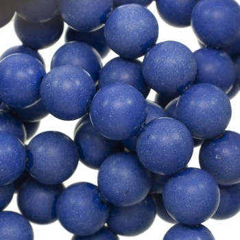 Ágata lisa mate añil nº 42 tira de 40 cm