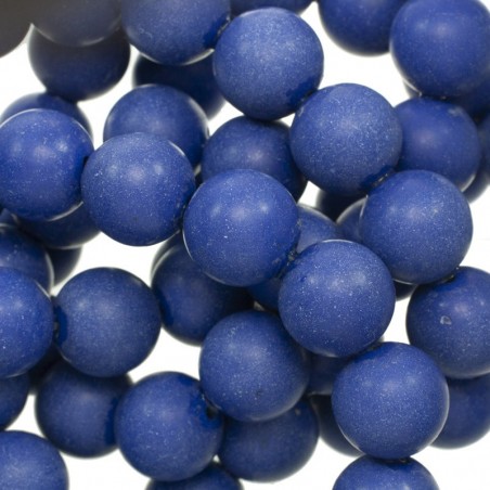 Ágata lisa mate añil nº 42 tira de 40 cm