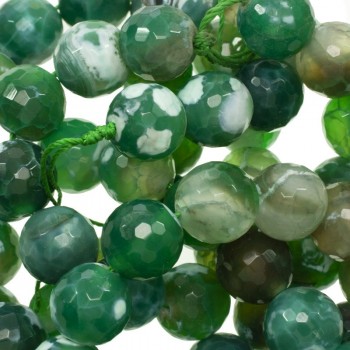 Ágata facetada verde nº 43 tira de 40 cm