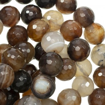 Ágata facetada marrón nº 44 tira de 40 cm