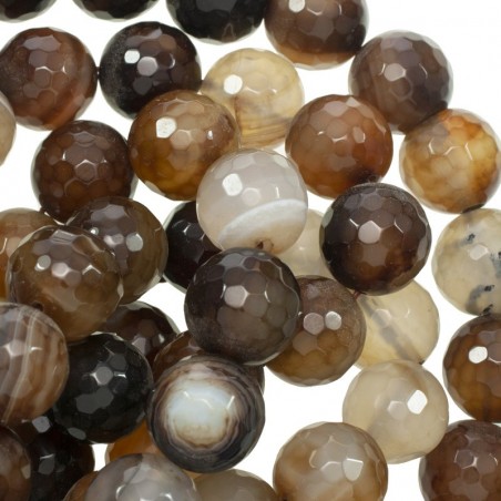 Ágata facetada marrón nº 44 tira de 40 cm