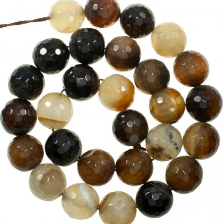 Ágata facetada marrón nº 44 tira de 40 cm