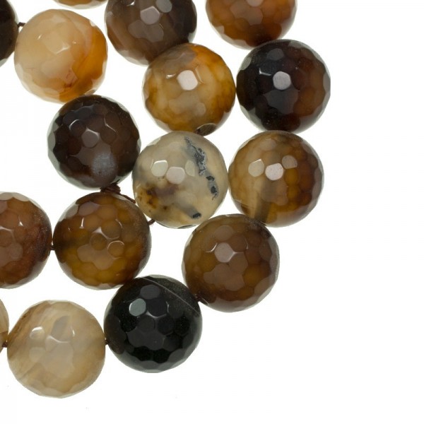 Ágata facetada marrón nº 44 tira de 40 cm