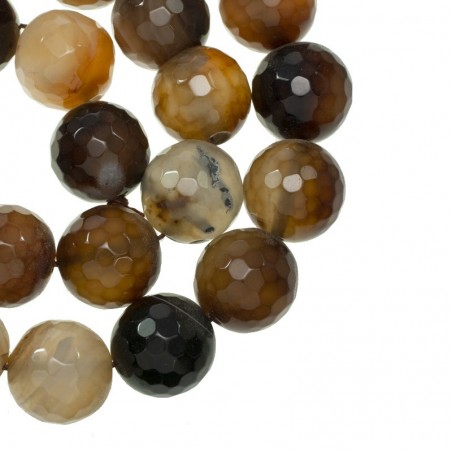 Ágata facetada marrón nº 44 tira de 40 cm