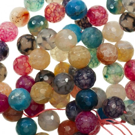 Ágata facetada multicolor nº 45 tira de 40 cm