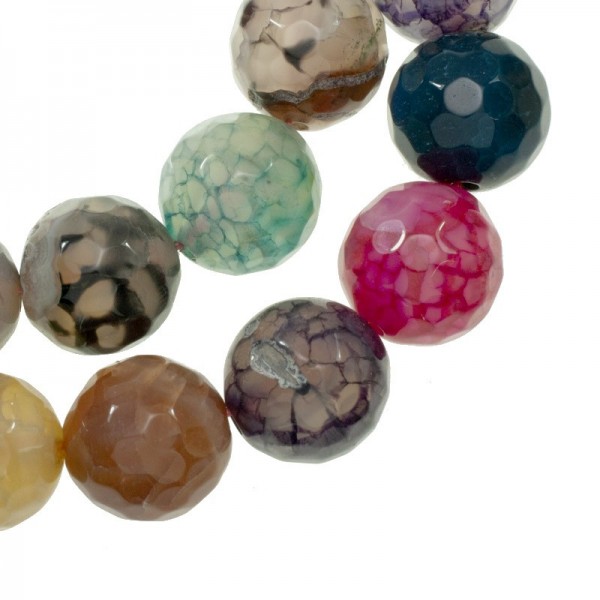 Ágata facetada multicolor nº 45 tira de 40 cm