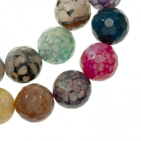 Ágata facetada multicolor nº 45 tira de 40 cm