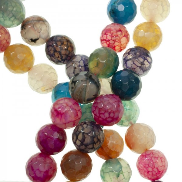 Ágata facetada multicolor nº 45 tira de 40 cm
