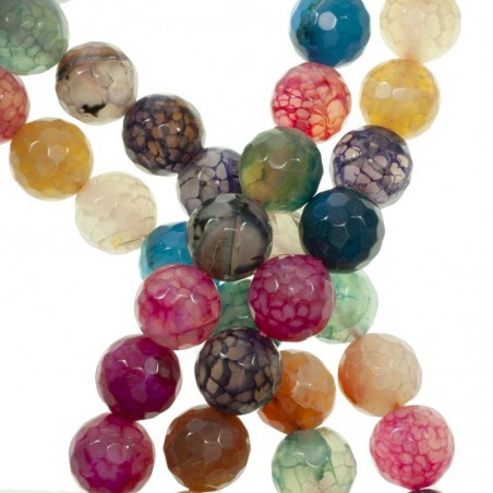 Ágata facetada multicolor nº 45 tira de 40 cm