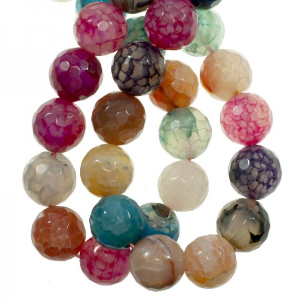 Ágata facetada multicolor nº 45 tira de 40 cm