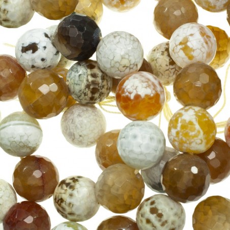 Ágata facetada amarilla nº 40 tira de 40 cm