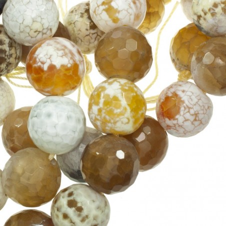 Ágata facetada amarilla nº 40 tira de 40 cm